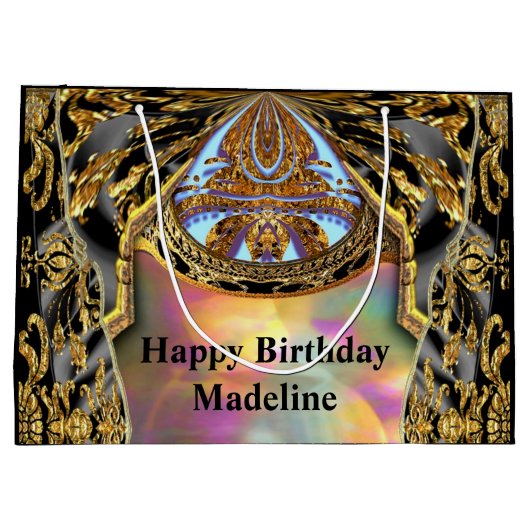 バロック美しいすべての行事  ラージペーパーバッグ (裏面)