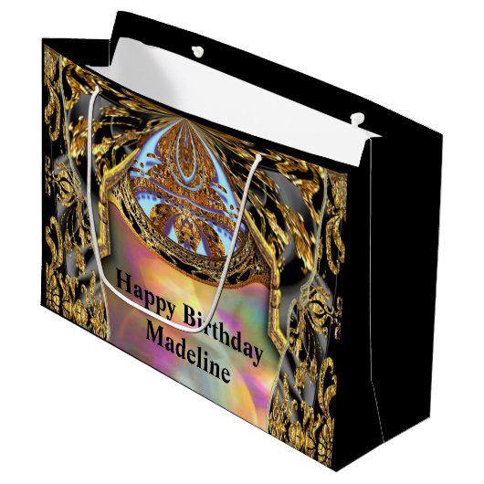 バロック美しいすべての行事  ラージペーパーバッグ (正面アングル)