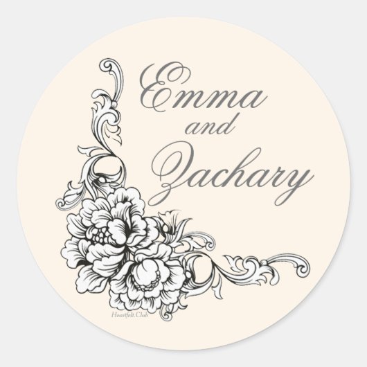 バロック美しいシール ラウンドシール (正面)