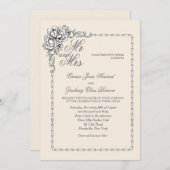 バロック美しい結婚式招待状 招待状 (正面/裏面)