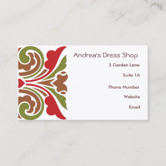 バロック色の渦巻き 名刺