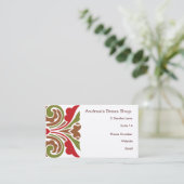 バロック色の渦巻き 名刺 (スタンド正面)