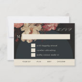 バロック色彩の鮮やかフローラ 出欠カード (正面)