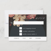 バロック色彩の鮮やかフローラ 出欠カード (正面)