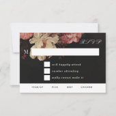 バロック色彩の鮮やかフローラ 出欠カード (正面)