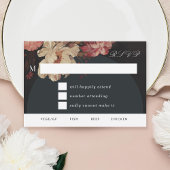バロック色彩の鮮やかフローラ 出欠カード