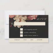 バロック色彩の鮮やかフローラ 出欠カード (正面)