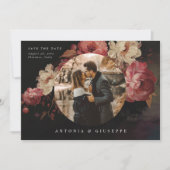 バロック色彩の鮮やか花模様写真 セーブザデート (正面)