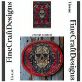 バロック華美レッド&ブラックスカルデクページ146 薄葉紙