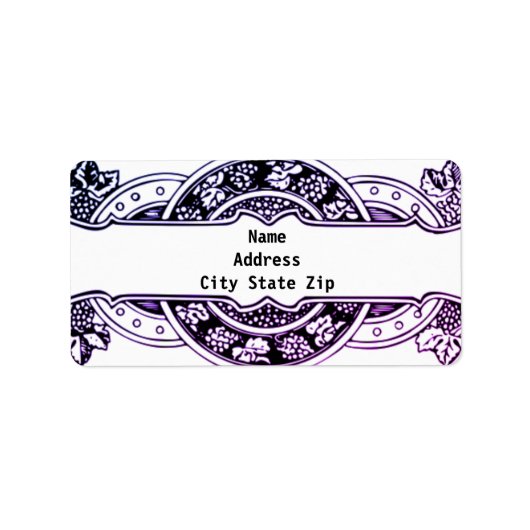 バロック葡萄フレーム ラベル (正面)