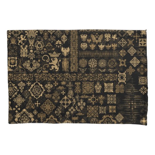 バロック要素：メガセットパターン。 枕カバー (正面)