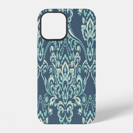 バロック調の花のビンテージ壁紙 iPhoneケース (裏面)