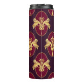 バロック金ゴールドスコネマゼンタパターン タンブラー (裏面)