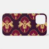 バロック金ゴールドスコネマゼンタパターン Case-Mate iPhoneケース (裏面 (横))