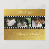 バロック金ゴールドト結婚ーンの感謝ポストカード ポストカード (正面)
