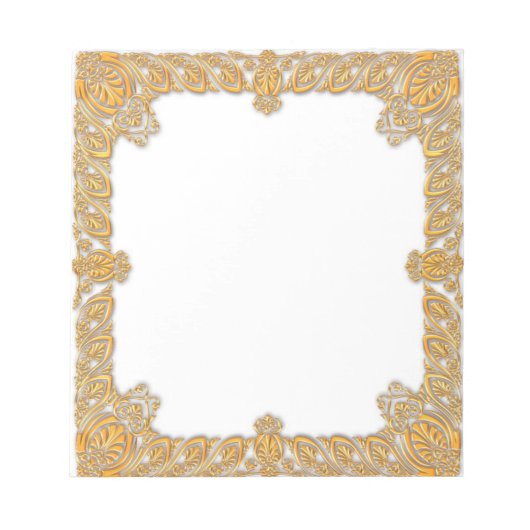 バロック金ゴールド枠 ノートパッド (正面)