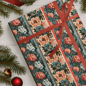 バロック開花アンティーク壁紙フローラ ラッピングペーパー