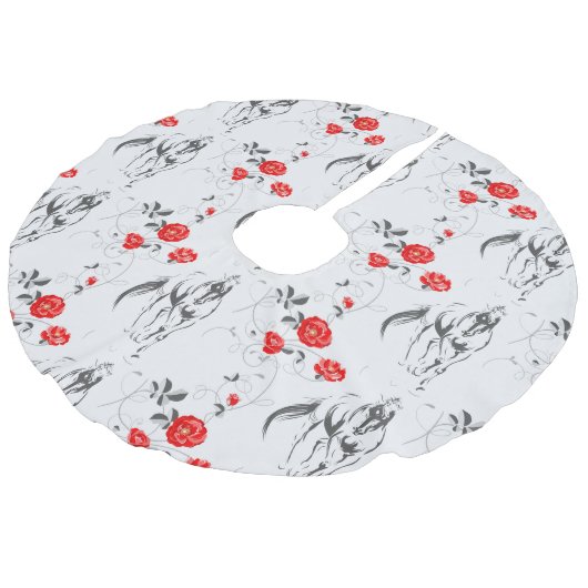 バロック風のウマツリースカート フェイクリネンツリースカート (アングル)