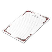 バロック風エレガンス – ブラックライニング ノートパッド (アングル)