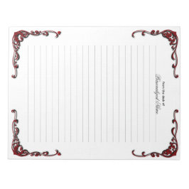 バロック風エレガンス – ブラックライニング ノートパッド