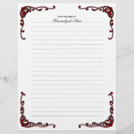 バロック風エレガンス – ブラックライニング レターヘッド