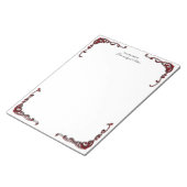 バロック風エレガンス – 黒い裏地なし ノートパッド (アングル)