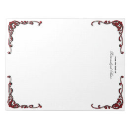 バロック風エレガンス – 黒い裏地なし ノートパッド