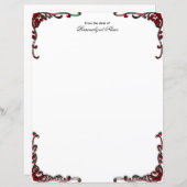 バロック風エレガンス – 黒い裏地のない紙シート (正面/裏面)