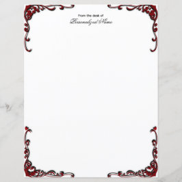 バロック風エレガンス – 黒い裏地のない紙シート