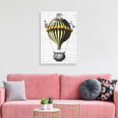 バロック風バルーンブラックイエロー キャンバスプリント (インサイチュ (リビング))