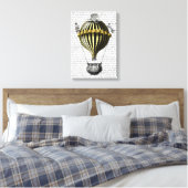 バロック風バルーンブラックイエロー キャンバスプリント (インサイチュ (寝室))