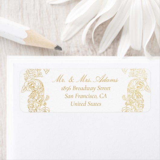 バロック黄金のオーナメント事前対応リターン ラベル (インサイチュ)