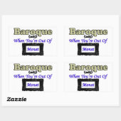 バロック:あなたははモネから出て行く! 長方形シール (シート)