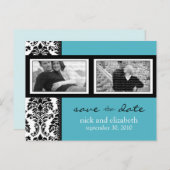 バロック・アクア – ブラック – ホワイト2 – 写真保存日 案内ポストカード (正面/裏面)