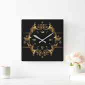 バロック スクエア壁時計 (ホーム)