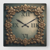 バロック スクエア壁時計 (正面)