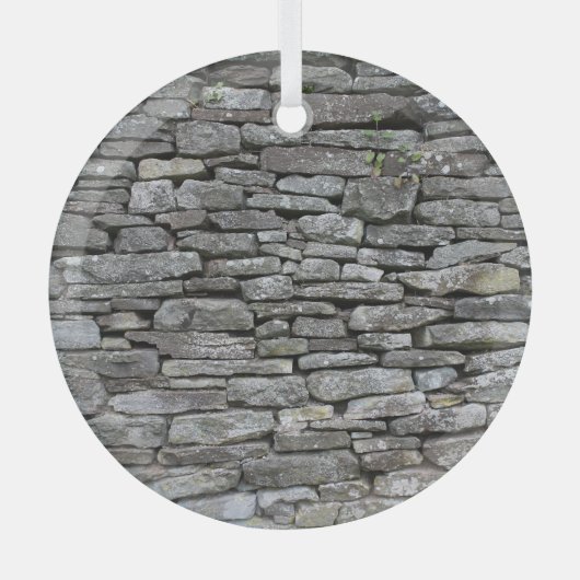 バロック・ダマスク：ラグジュアリーフローラルパターン ガラスオーナメント (正面)