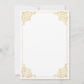 バロック・ニカ金ゴールドイスラム結婚教徒 招待状 (裏面)