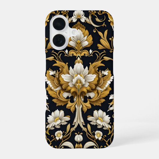 バロック フラワー iPhone 16ケース (裏面)