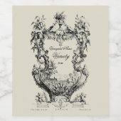 バロック・ロココカルトゥーチェ・ワインラベルテンプレート ワインラベル (シングルラベル)