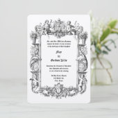 バロック・ロココチェルーブ17世紀の縁ど枠 招待状 (スタンド正面)