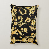 バロック・ロココビクトリアン、花の模様。 アクセントクッション (裏面(縦))