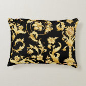 バロック・ロココビクトリアン、花の模様。 アクセントクッション (裏面)