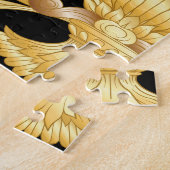 バロック・ロココビクトリアン、花の模様。 ジグソーパズル (側面)