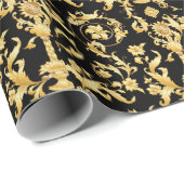 バロック・ロココビクトリアン、花の模様。 ラッピングペーパー (ロールコーナー)