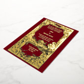 バロック・ロココ結婚フローラの縁ど祭壇 箔招待状 (回転した状態)