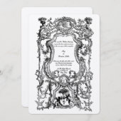 バロック・ロココ調 1700年代 花と天使のフレーム 招待状 (正面/裏面)