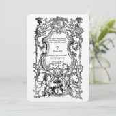 バロック・ロココ調 1700年代 花と天使のフレーム 招待状 (スタンド正面)