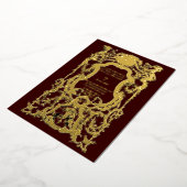 バロック・ロココ1700年代のチェル縁どブ付きフローラ 箔招待状 (回転した状態)