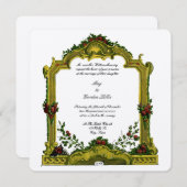 バロック・ロココ1772色フローラカルトチェ結婚ズ 招待状 (正面/裏面)